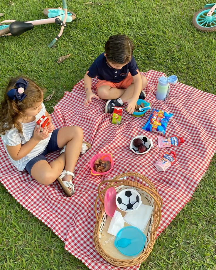 kids in backyard picnic as backyard activities for kids