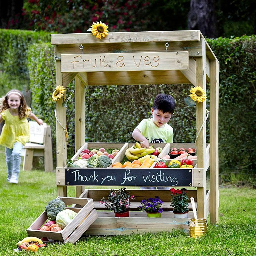 a kid in her garden shop