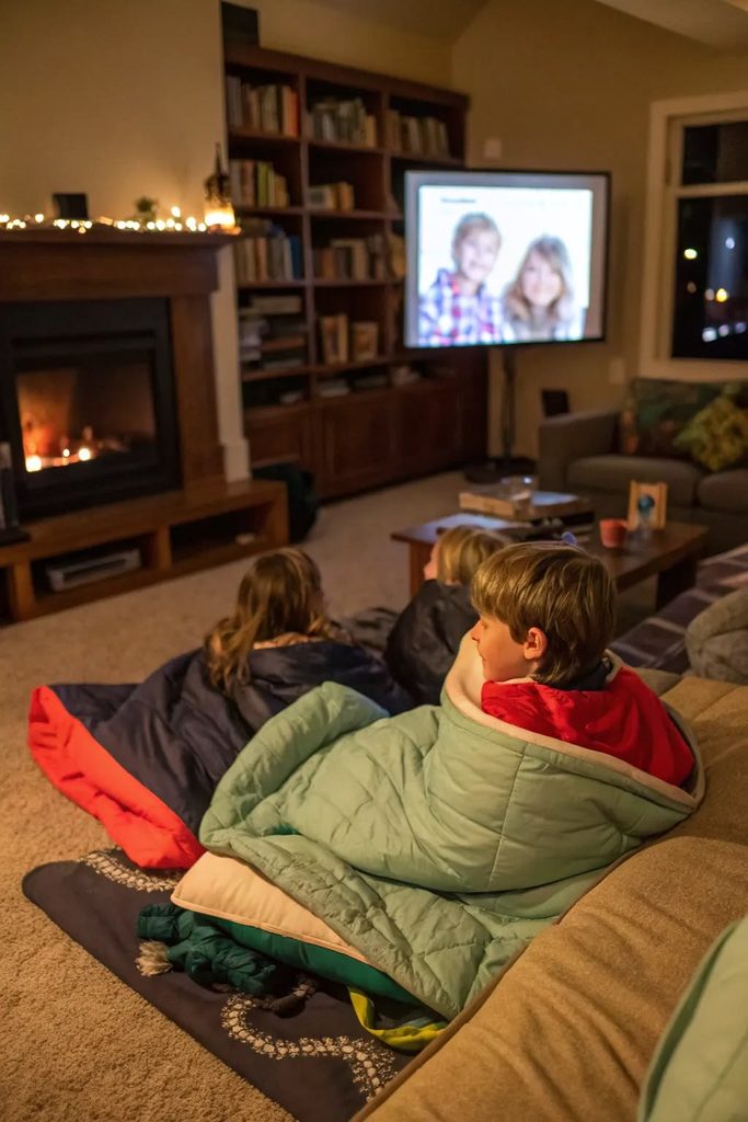 kids watching movie