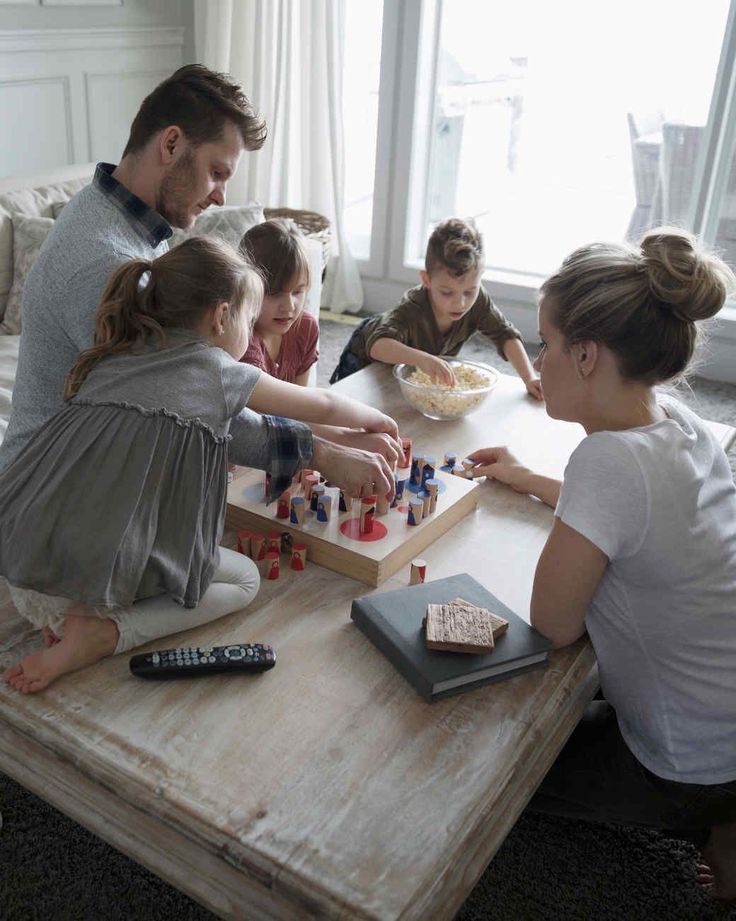 family playing game
