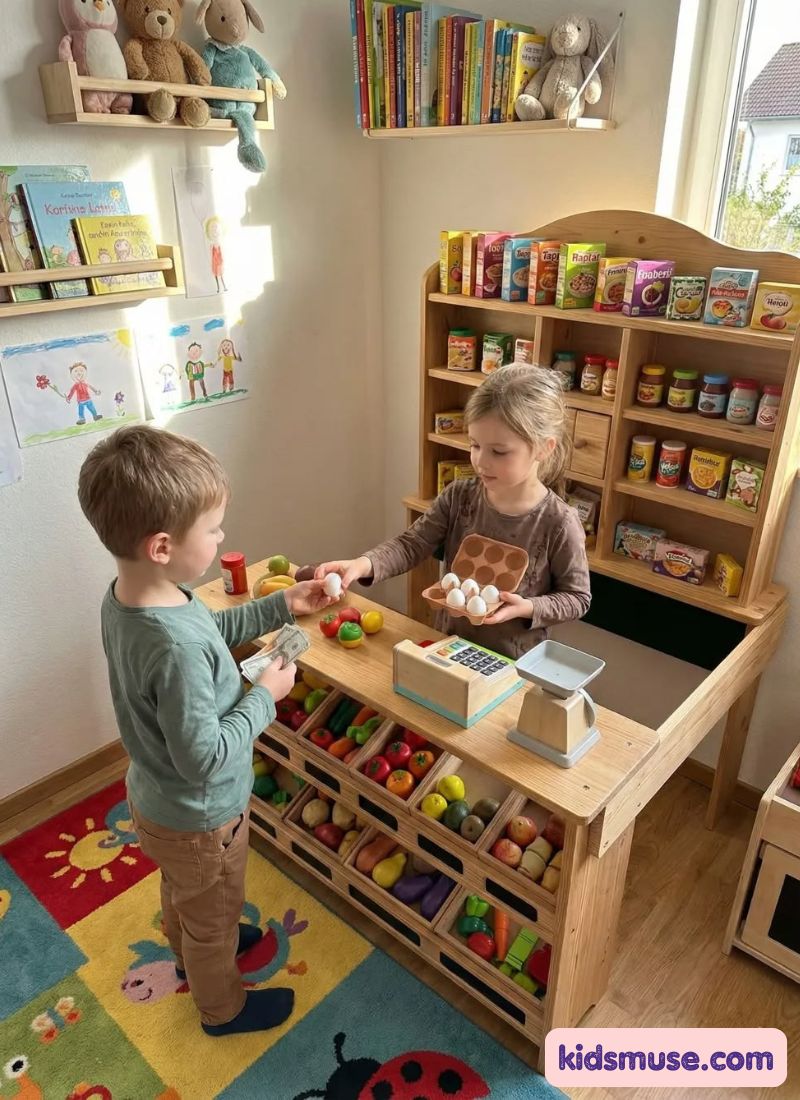 How to Set Up a Pretend Grocery Store for Kids at Home
